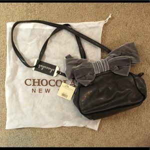 Grey Purse w/Bow & Detachable Strap NWT So Cute!!!
